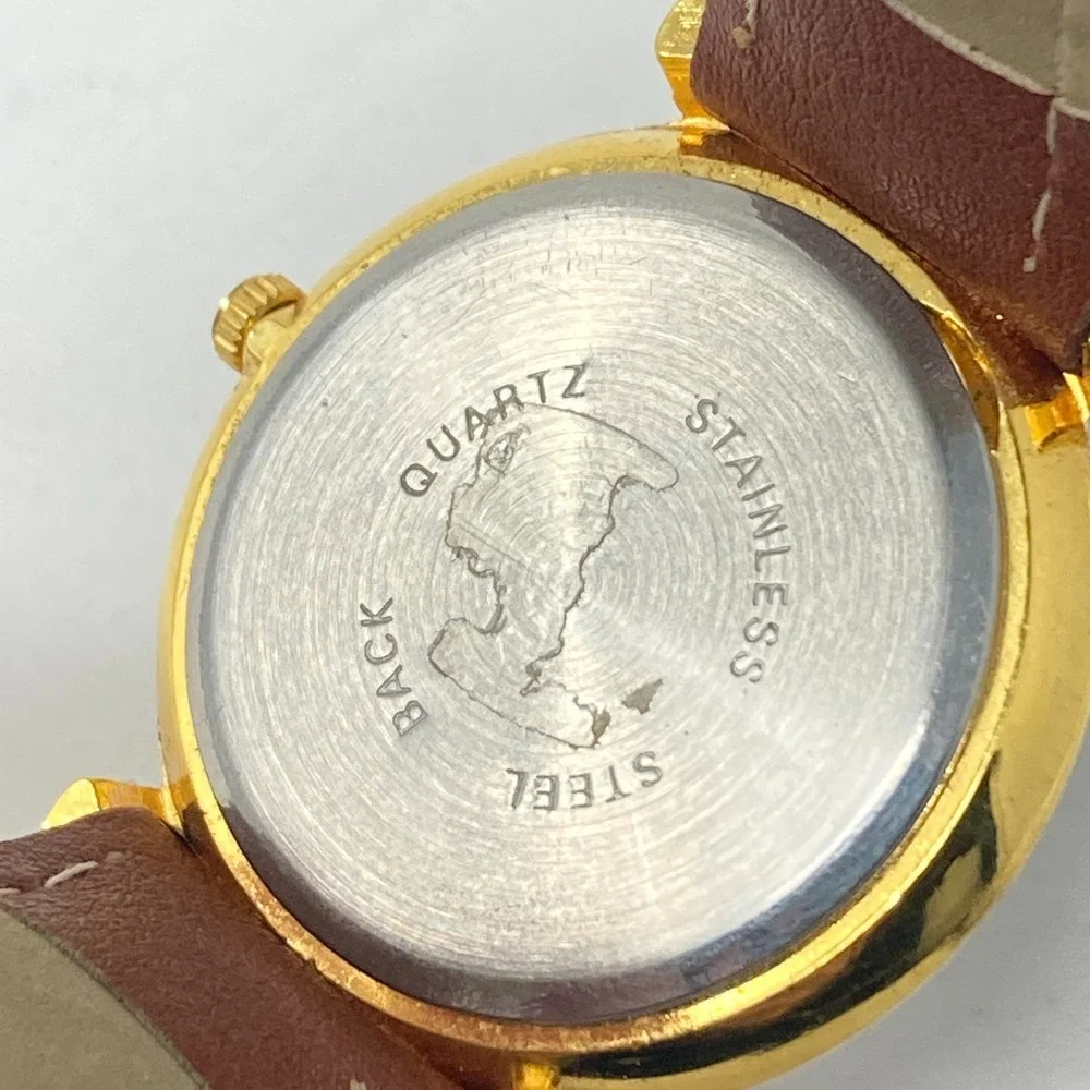 Forelli Watch Women 31mm Gold Tone Blue Dial Domed Crystal New Battery 8.5